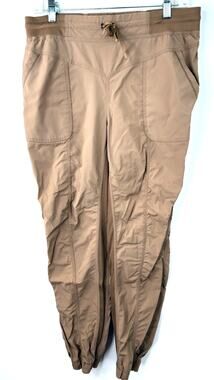 Indyeva Women’s Brown Hiking Pants Stretch Nylon Outdoor Jogger Size Large